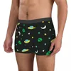 Underpants Men Alien Ufo Moon Star Outer Space Pattern Underwear Shorts Funny Boxer Shorts Homme Morb