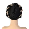 Beanieskull Caps Turbans For Women Pleaned Beanie headwrap African Hat Arab Wrap Muslim Scarf Hijabs Hair Aso Oke Auto Gele Readymade för att bära 230816