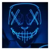 Autre Home Garden Halloween Toys Funny Mask a mené Light Up the Purge Election Year Festival Cosplay Costume fournit des masques de fête Dro Dhbrc