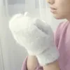 Пяти пальцев перчатки милые кроличьи шерстяные перчатки женские зимние переноски фабрика фабрично