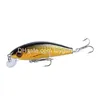 Yemler 1 PCS Minnow Balıkçılık Cazibesi 7.2cm 8.7g Yüzen Yapay Plastik Sert sallanma 3d Gözler Krank Yem Bas Pike Tackle Drop DH24Z