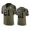 Джерси Dallascowboysmen #88 Ceedee Lamb 22 Emmitt Smith 7 Trevon Diggs Women Youth Olive Gold Salute To Service Limited Jersey