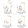 Baby Rattle Wooden Bed Bell Baby Bracket Sock Newborn Music Box Bed Bell Hanging Toys Crib Boy Toys HKD230817