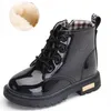Baskets hiver enfants chaussures pu cuir imperméable bottes courtes enfants bottes de neige marque filles garçons bottes en caoutchouc bottes mode baskets 230816