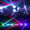 Cabeça de movimento LED 8x15W RGBW 4In1 com halo RGB 3in1 Luz de futebol 360 ° Infinito Fream de rotação DJ Bar DMX 512 Efeito do estágio