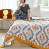 Blankets Cotton Gauze Sofa Cover Nordic Four Seasons Universal Towel Plaid for Picnic Blanket Bedspread on Bed Summer Cooling 230816