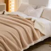 Blankets Simple 7D Rose Fleece Warm Blanket for Autumn Winter Thicken Imitation Lamb's Wool Blankets for Beds Warmth Weighted Blanket 230817