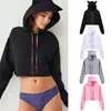 Hoodies voor dames tuniek top katoenen tops voor dames dames casual pure oorkapje sporten losse trui met mouw