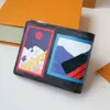 N60130 mens card holder designer wallet top quality Alps short wallets canvas leather cardholder fashion women key pouch credit purse