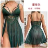 Set sexy set sexy crotchless rode lingerie vrouwen kanten holle bh set erotische kostuums teddy baby poppen jurk diep v open bh -porno onderwe