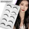 False Eyelashes DEVOSERVICE Lashes 5Pairs Natural Soft Mink False Eyelashes Faux Cils Fashion Eyelash Extension Women Eyes Makeup Tool Maquiagem HKD230817