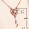 Hangende kettingen 2023Trend Fashion Love Key ketting trendy sleutelbeen keten charmes op nek gotische dames