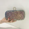 Kvällspåsar rosa kopplingsväska kvinnor bling paljetter handväskor modedesigner lyxig telefonväska crossbody liten 230817