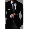 Ternos masculinos Jaqueta de terno de veludo preto para o namorado com lapela de lapela inteligente casual festas noturnas blazer tops vestido casaco masculino 2023