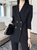 Pantaloni da due pezzi da donna 2023 Donne Spring Autumn Fashion Formal Suit Female Office Business Wear Blazer e Pantaloni Ladies 2 Set