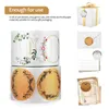Gift Wrap 2 Rolls Self-adhesive Stickers Kraft Paper Labels Bag Labeling Jam Coated Bags
