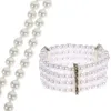 Halskette Ohrringe Set de Para Mujer Pearl machen simulierte Braut