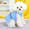 Dog Apparel Summer Dress Harness Vest Skirt Cat Yorkies Pomeranian Shih Tzu Maltese Bichon Poodle Schnauzer Pet Clothes Puppy Clothing