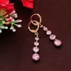 Charm Fashion Dangle Drop Earrings For Women Rhinestone Zircon Long Pendant Gold-Plated DanglEarrJewelry Ornament J230817