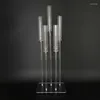Candle Holders 10pcs Clear Acrylic Candlesticks For Weddings Event Party - 5-Headed Candelabra Wedding Decoration Centerpiece