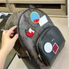 luxury backpack women designer book bag men travel mini backpacks Vintage Print Leather School Bag Bookbag Shoulder Strap Handbag