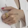 Кольца-кольца 1 шт., французское ретро-легкое роскошное металлическое полое кольцо-цепочка, женское регулируемое простое модное персонализированное сто ювелирных изделий J230817