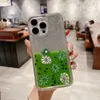 Groda Tadpole Quicksand Cases For iPhone 15 14 Plus 13 12 Pro Max 11 XS XR X 8 7 6 Cartoon Cute Happy Lotus Leaf Hard PC TPU Liquid Bling Glitter Colorful Cell Phone Back Covers