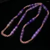 Loose Gemstones 40 8mm Weathered Purple Agate Long Beads For Jewelry Making Diy String Bracelet Beaded Necklace Charms Old Bead Accessorie