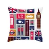 Caisse d'oreiller Angleterre Londres Impression de lancement de case couverture de couverture de couverture de style décoratif de style britannique Crésité de fête de fête HKD230817