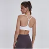 Soutien-gorge de yoga classique Longline Soutien-gorge de sport doux au beurre Gilet tendance Lingerie douce pour la peau Brassière à bretelles croisées avec bonnets amovibles Débardeurs pour femmes Gym en forme de Y