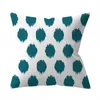 Kuddefodral 45x45cm Blue Green Geometric Stripe Printed Cushion Cover for Home Living Room SOFA DECORATION CHOVER HKD230817