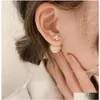 Stud Super Glittering Ins Fashion Designer Double Sided Lovely Flower Crystals Diamonds Pearl Earrings for Woman Girls W5kxn Z5NK DHZLS