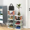 Storage Holders Racks Multilayer Stackable Shoe Rack Organizer Space Saving Shelf Box for Entry Door Plastic Shoes Cabinet 230817