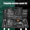 Araç Kutusu 121pcs Çalışma Araçları Motosikletler İçin Otomotiv Set Su Geçirmez Koruyucu Kılıf Torku Anahtarı El Toolbox 230816