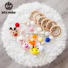 Let'S Make Baby 1Pc Wool Animal Chains Felt Balls Pom Stroller Bed Bell Hanging Soother Play Gym Toys Nursery Decor HKD230817