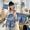 Schooltassen 5 stks Zet meerdere zakken rugzak Japans high voor studenten tieners meisjes schattige kawaii dames mochilas