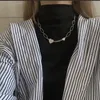 Chokers Personalisierte 925 Sterling Silber -Typel -Schild -Halskette mit Herz -Custom -Namen feiner Schmuck Geschenk für Frau 230817