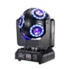 Cabeça de movimento LED 8x15W RGBW 4In1 com halo RGB 3in1 Luz de futebol 360 ° Infinito Fream de rotação DJ Bar DMX 512 Efeito do estágio