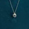 Anhänger Halskette Fashion klassisches Design Anhänger Liebesschraubkappe Halskette für Männer Frauen Doppelschleife Ring Full CZ Zwei Zeilen Diamant Collier Oktagonal Z230817