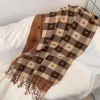 Halsduk ny kashmir tjockt sjal kvinnor lon vinter wram pashmina wraps hijab med tassel bufanda foulard 2022 kärlek storlek 200x70 cm