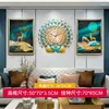 Wall Clocks Chinese Style Living Room Decoration Clock Atmosphere Background Modern Painting Dining