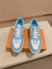 2023 New L Designer Sneaker Virgil Trainer Casual Shoes Calfskin Leather Abloh White Green Red Blue Letter Overlays Platform Låg sneakers Storlek 3-45