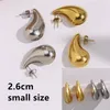 Stud Hangzhi Big Drop Earrings Lichtgewicht Waterdrop Hollow Metal Smooth For Women Girls Chunky Party Gold Compated Jewelry 230816