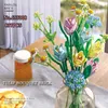 Blokken Bouquet Building Block Sunflower Tulip Chrysanthemum Plant Flower Home Bonsai Decoratie Diy Romantisch Rose Brick Girl Toy Gift R230817