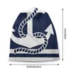 Berets Navigation Beanie Hats nautical Navy Blue Stripes Белые якоря вязаная шляпа шляпа капон