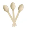 Dîne jetable écosie respectueuse 16 cm couverts en bois fourchettes ustensiles de desserts Ustensiles Birthday