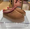 Luxe ontwerper Tazzschoenen Dames Casual schoenen Suede sneakers verwarmen reliëf schapenvacht voering borduurwerk plat platform bont disquet slipper dames buiten schuifregelaar