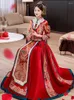 Abbigliamento etnico tradizionale sposa festa di matrimonio qipao vestito cinese femmina fenice ricamo cheongsam