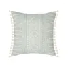 Travesseiro de travesseiro com tamel de tamel de tamel de algodão travesseiros decorativos para sofá lombar backrest home mobilishings
