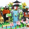 Blocks 5000PCS Zoological Gardens Building Blocks Zoo Giraffe Panda Animal Park Street View Model Micro Assemble B Toys Gifts Kids R230817